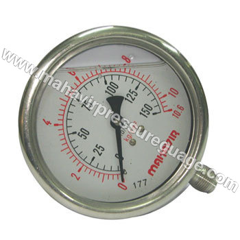 SS Pressure Gauge Glycerin Filled