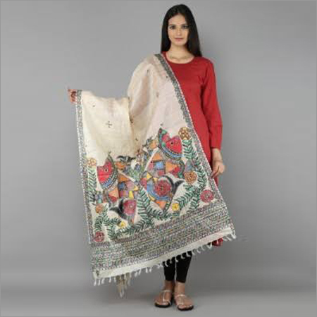 मधुबनी सिल्क फैंसी दुपट्टा