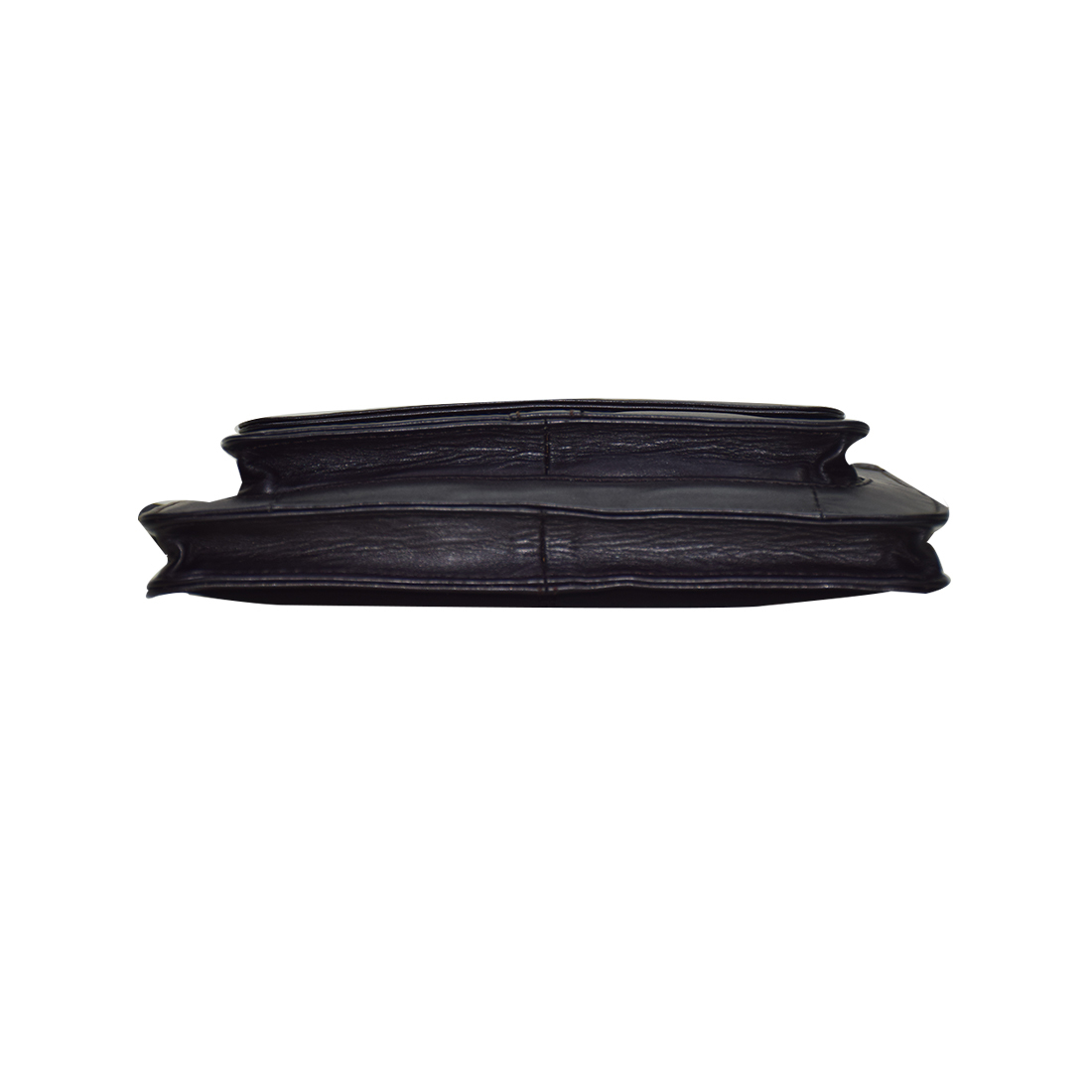 Black Leather Sling Crossbody Bag