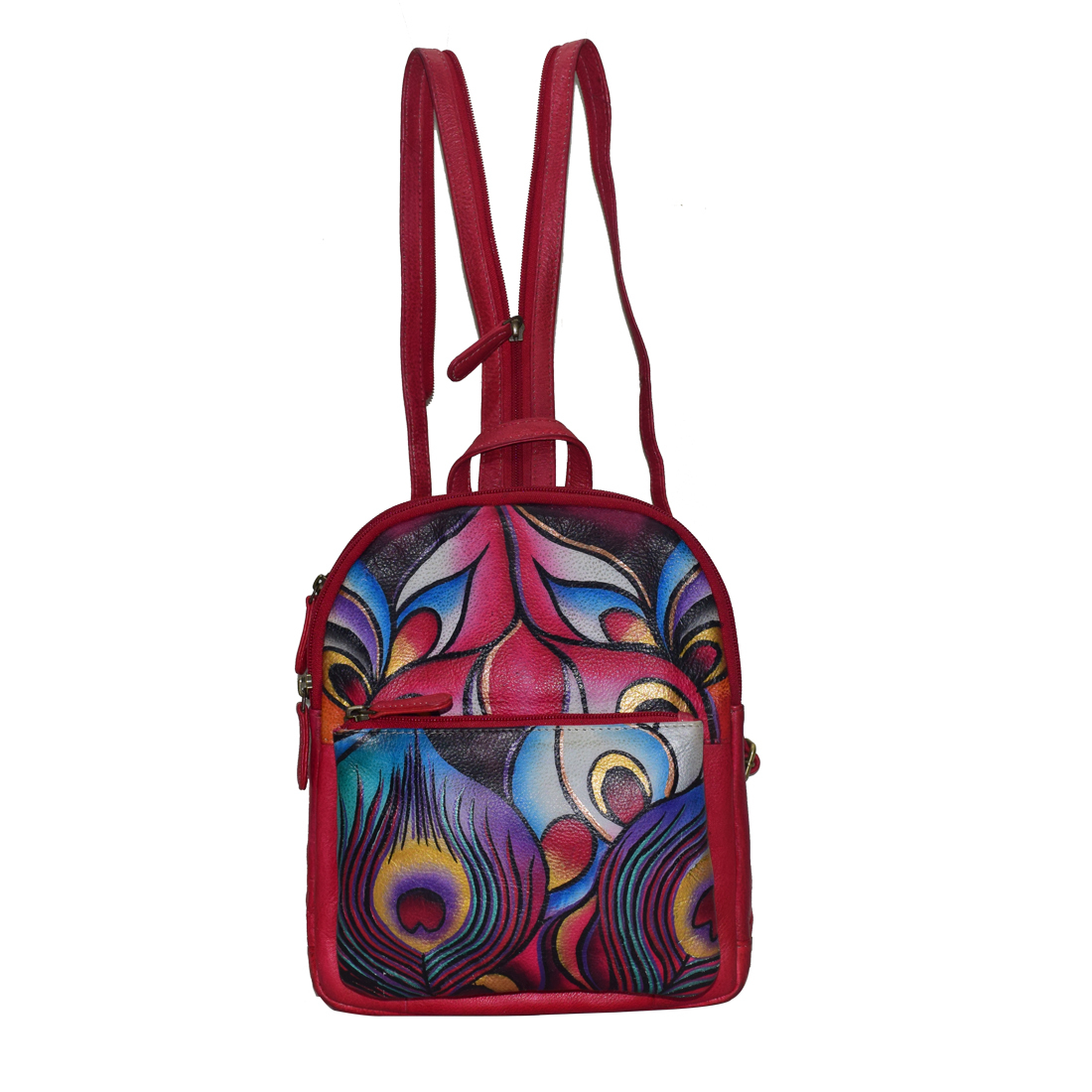Bag Hand Painted Leather Backpack
