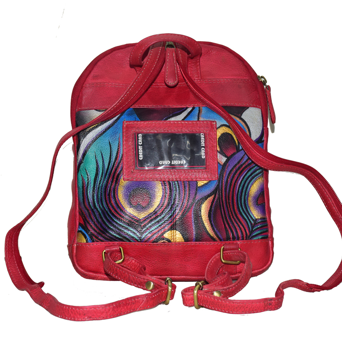 Bag Hand Painted Leather Backpack