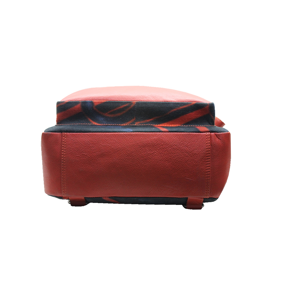 Printed Canvas Leather Backpack Design: Antique