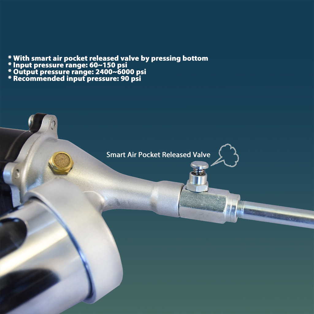 360 Degrees Rotate Continuous Flow Air Grease Gun