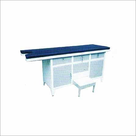 Examination Couch - Steel, 70x190cm, White | Manual Adjustable, Rubber Stump Legs, Footrest Included, Easy to Clean