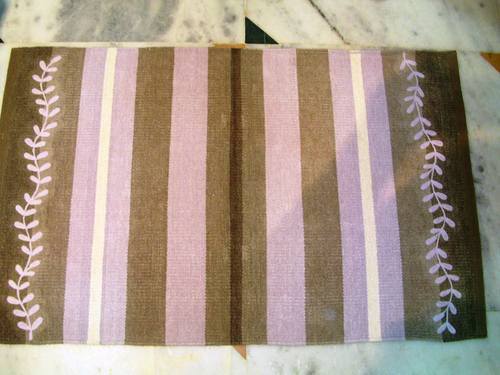 Brown And White Large Chenille Rugs