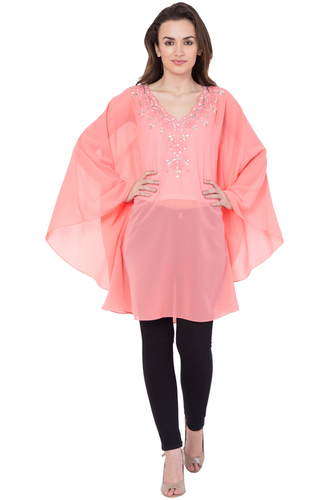 Kaftan - Polyester Beaded Fabric, Size S,M,L | Handwork Decoration, Logo Print, All Season Wear