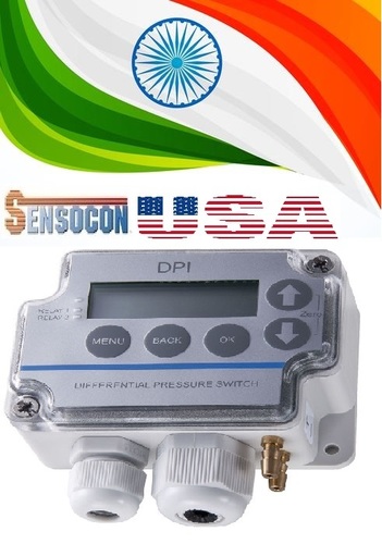 Sensocon USA डिफरेंशियल प्रेशर ट्रांसमीटर सीरीज़ DPT10-R8 - रेंज 0 - 2500 Pa