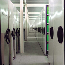 Mobile Storage Systems - Heavy Duty Steel, Cream Color, Easy to Operate | Space-Saving Design with Push Button Steering Lock