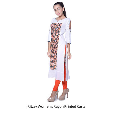 Womens Cotton Printed Kurta - 1219.2 mm Length | Breezy & Colorful Design, Versatile for College, Office, or Relaxing at Home