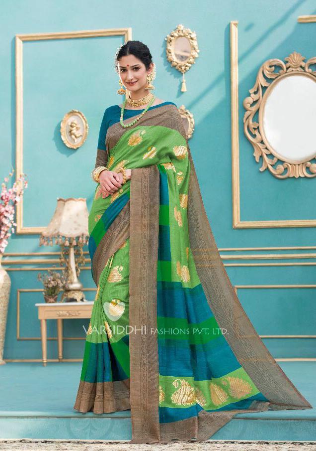 Multi Sethnic Wholesaling Peach Mintorsi Varsiddhi Saree