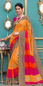 Multi Sethnic Wholesaling Peach Mintorsi Varsiddhi Saree