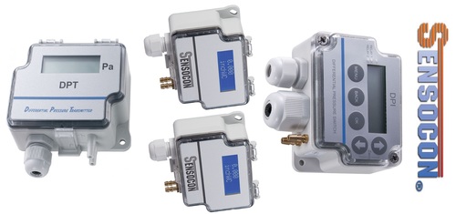 Sensocon USA डिफरेंशियल प्रेशर ट्रांसमीटर सीरीज़ DPT30-R8 - रेंज -25 - 25 mbar