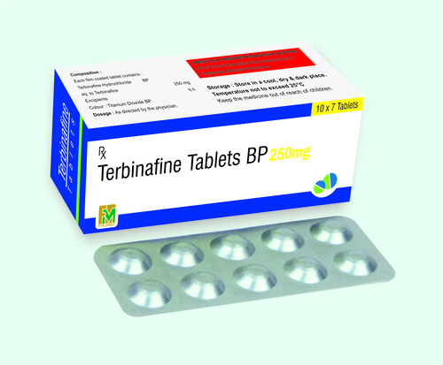 Terbinafine Tablet - 250 mg, Antifungal Formula for Treating Fungal Infections Including Ringworm and Onychomycosis, Customizable Packaging