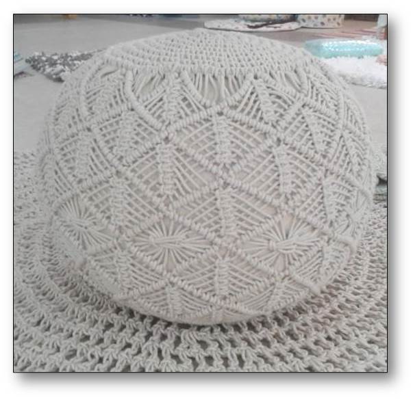White Woven Pillow