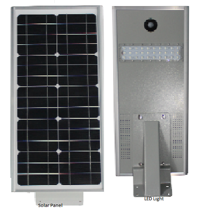 Silver Led 25W Integrated Solar Street Light
