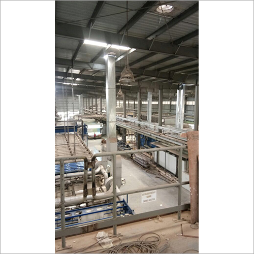 PEB Structure - Steel Workshop with Silver and Blue Finish | Inward/Outward Door, One Access Point