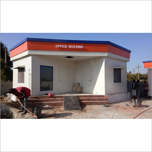 Cream And Orange And Blue Pre Fabricated Panel Build Office