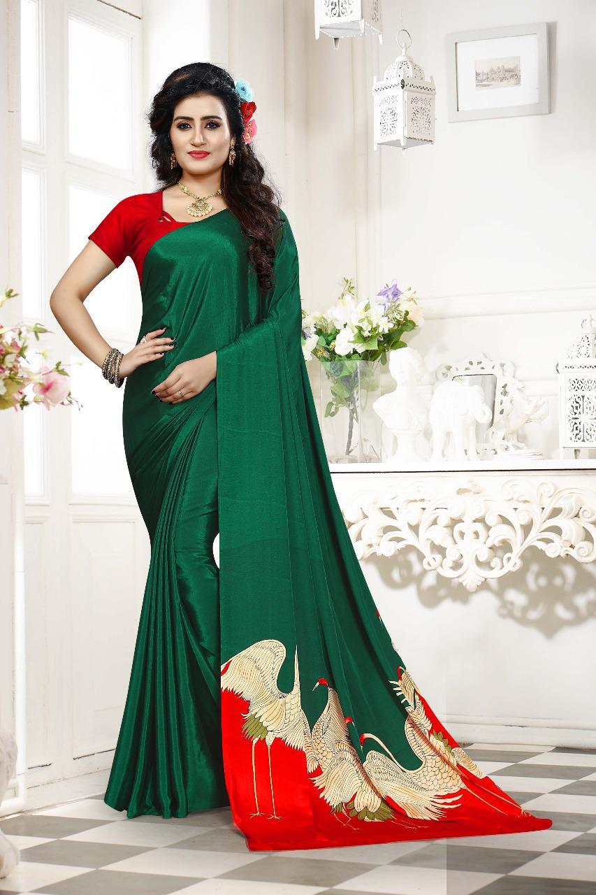 Hiraj Black Designer Saree On Kostub Satin Print