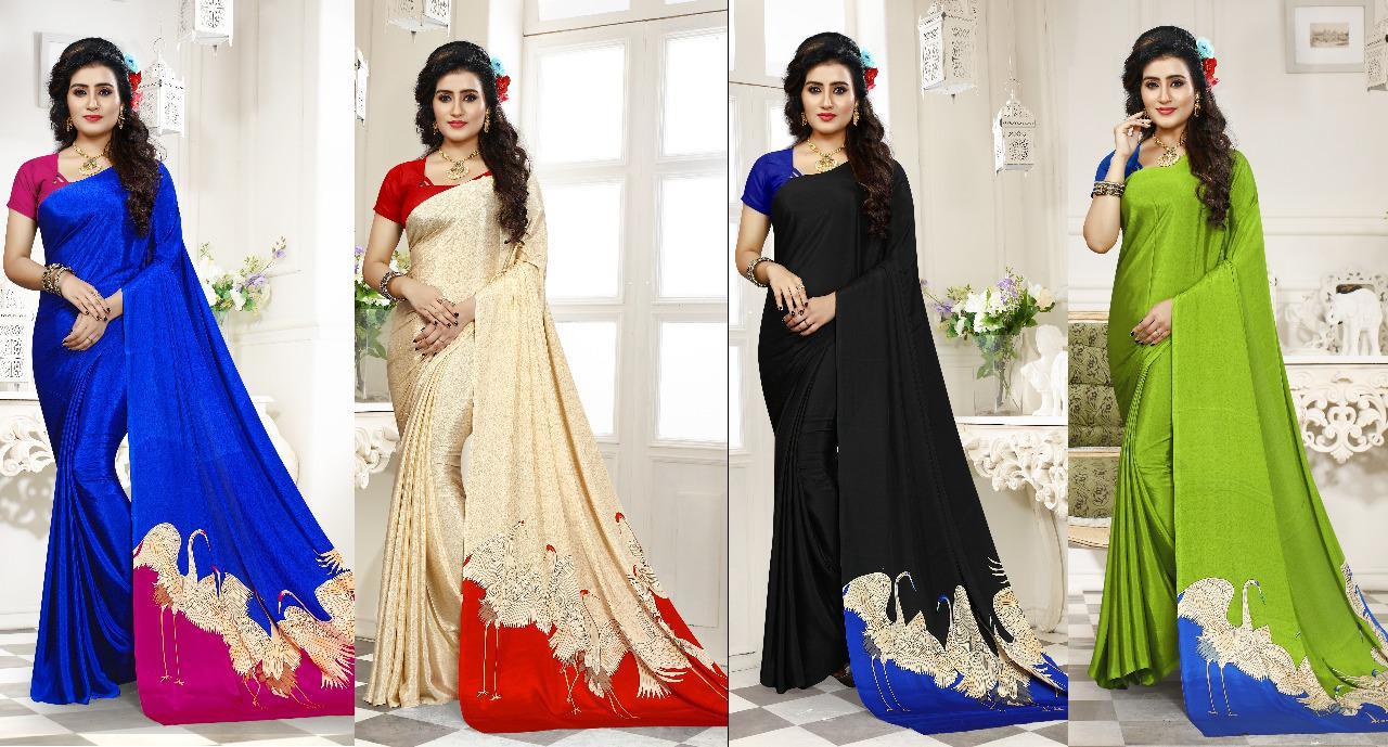Hiraj Black Designer Saree On Kostub Satin Print