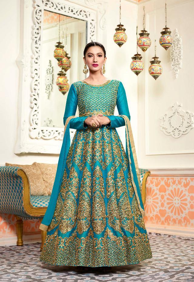 Pink Arihant Sashi Vol 15 Salwar Kameez Raw Silk Heavy