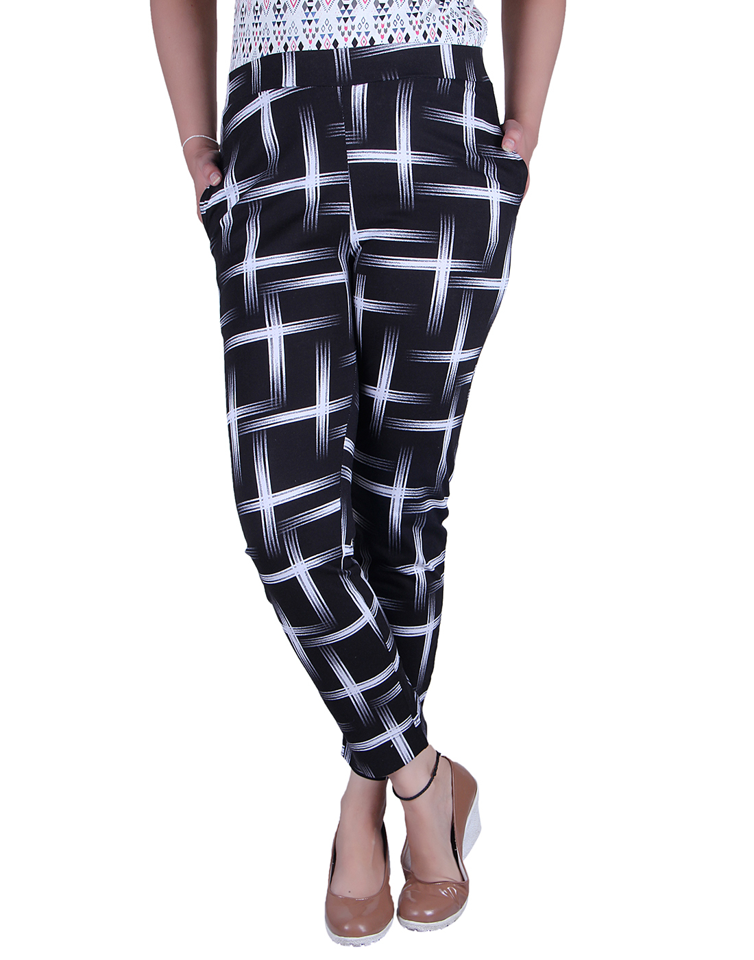 Black Fancy Casual Pant