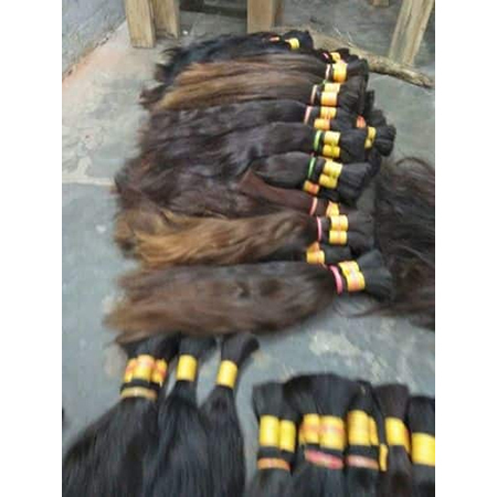 Indian Temple Hair - 100% Virgin Human Hair, Smooth and Soft Feel | Remy Hair Bulk Extensions with Intact Cuticles