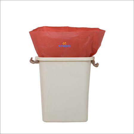 Disposable Garbage Bags - Polyethylene, Customizable Sizes, Red Color | Eco-friendly, Tear Resistant, Drawstring Closure For Medical Waste Collection