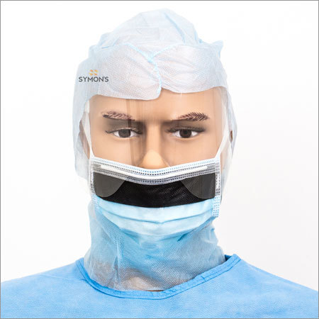 Surgeon Cap Hood Kit And Mask - Non-woven Fabric Disposable Type Skin Friendly | Eco-friendly Tear Resistant Bacteria Filtration Efficiency