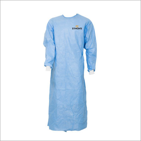 Surgeon Gown - Non-woven Polypropylene, Multiple Sizes, Blue Color, V-neck Style, Long Sleeves, Lightweight | High Tear Strength, Anti-bacterial, Comfortable Design, Secure Tie Closure