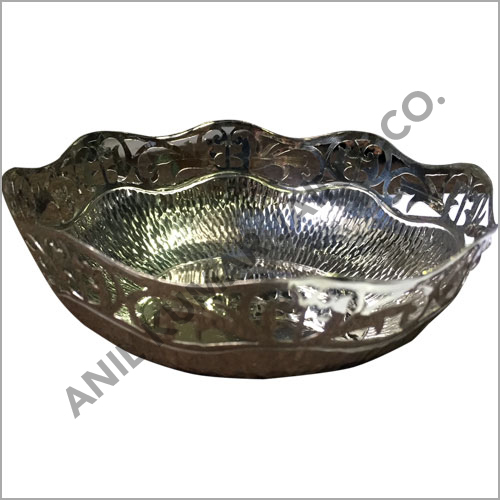  लेजर कट सिल्वर बाउल 