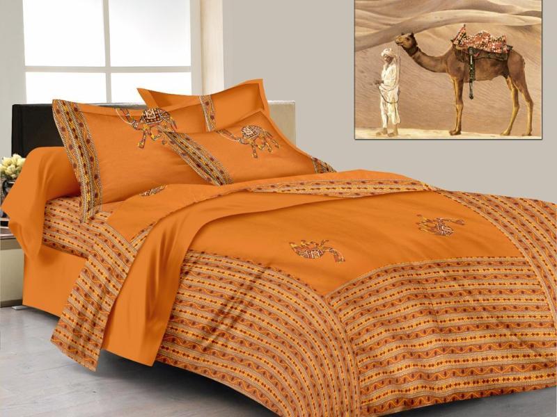 Green Jaipuri Patch Work Bed Sheet