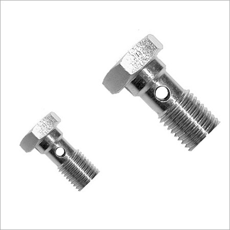 Banjo Bolt - Grade 204, Round Head, Galvanized Finish | High-Pressure Automotive Fitting for Fluid Transfer and Railway Applications