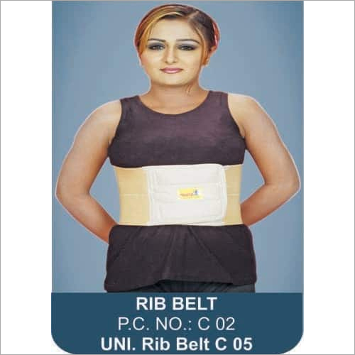 Rib Belt - Cotton, One Size Fits All | Light Weight, Adjustable Adhesive Closure, Provides Mild Compression and Comfort