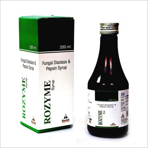 Rozyme Syrup - Fungal Diastase 50 Mg, Pepsin 10 Mg, B-Complex 5 Ml | Effective Digestive Aid for All Age Groups
