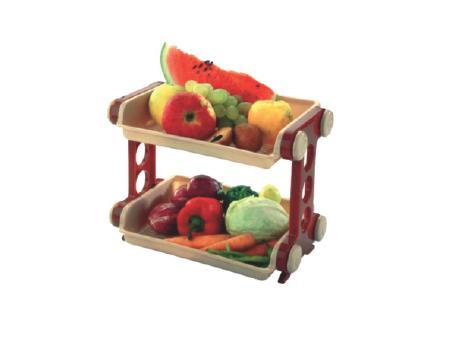 Multi Utility Rack - Pvc Material, Single Cavity Design, Red Color | Versatile Trolly For Household Organization
