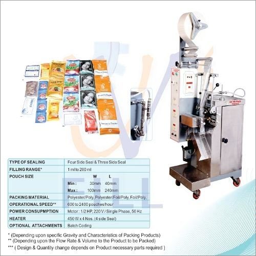 FFS Machine - Steel, 30x40 cm | Automatic Filling Machine for Beverage and Food with Cleaner Feature