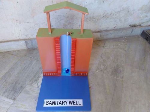 Sanitary Well - Cast Iron, 13 Inch Size | Green, Orange, and Blue for Domestic Use