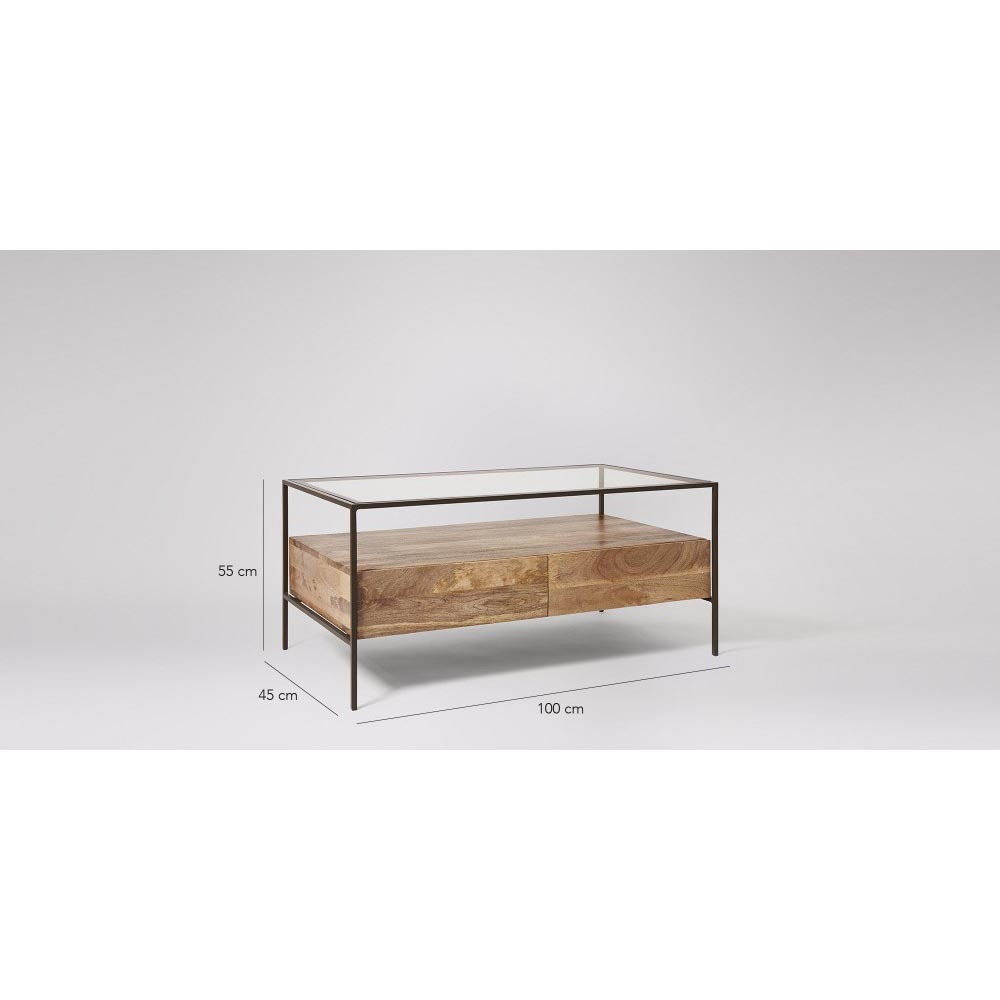 Durable Glass Top Coffee Table
