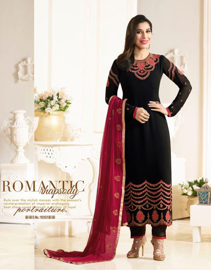 Karma Azaa Catalog Sophie Georgette Embroidered