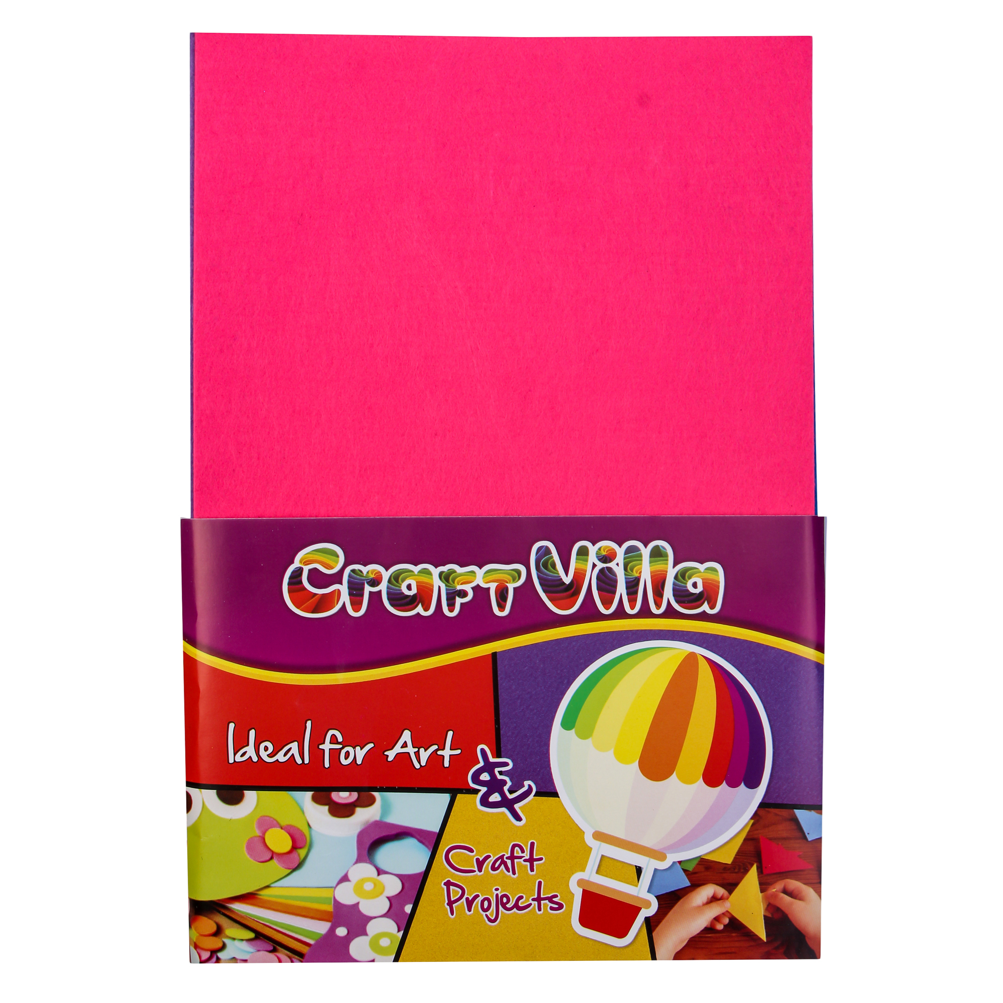 Craft Villa Felt Sheet - 2mm Thickness, 8x12 Inches , Assorted Colors, Soft Texture, Durable Material, Easy To Cut, Versatile For Various Projects