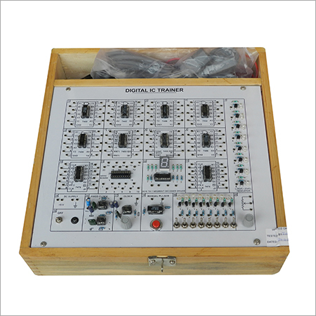 Digital IC Trainer - Beige, 20x30 cm, 5 kg | Training Kit for Educational Purposes, 12V DC Power Supply, 10+ ICs Included, CE & RoHS Compliant