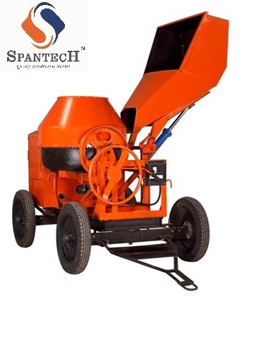 Concrete Mixer - 2 to 9 Cubic Meters Yield, Red Color, Compact Design for Limited Spaces - Efficient Cement Delivery and Steering Options