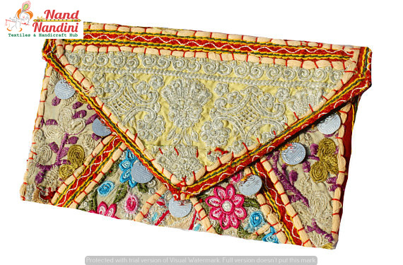 Multicolor Handmade Banjara Patchwork Gypsy Clutch Bags
