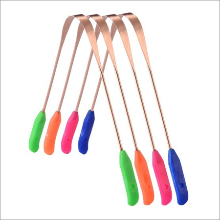 Stainless Steel Tongue Cleaner - 12 cm x 2 cm | Ergonomic Rubber Handle, Lightweight 50 g
