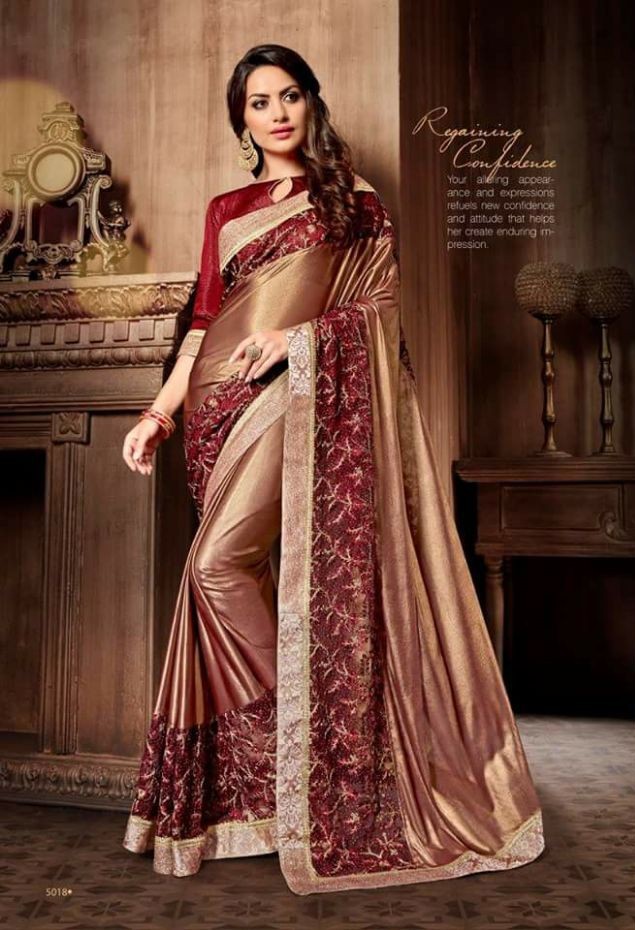 Teal Blue Sethnic Shreeram Blossom Sarees Lycra Net