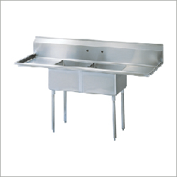 Kitchen Sink And Table - Stainless Steel Finish | Durable, Easy Clean, Space Saving, Rust Resistant, Heavy Duty, Multifunctional