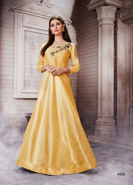 Multi Meraki Ethnic Wholesale Ready Made Gown Catalog