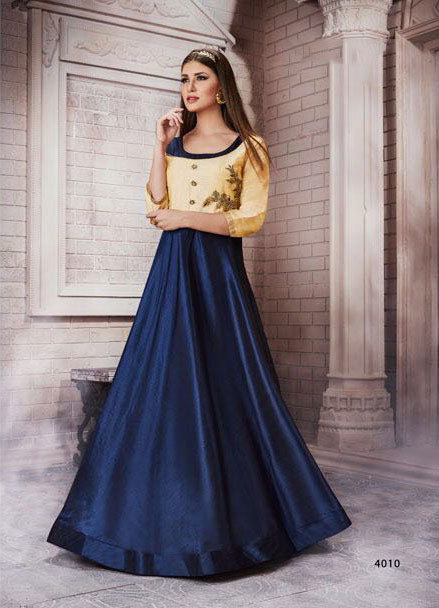 Multi Meraki Ethnic Wholesale Ready Made Gown Catalog