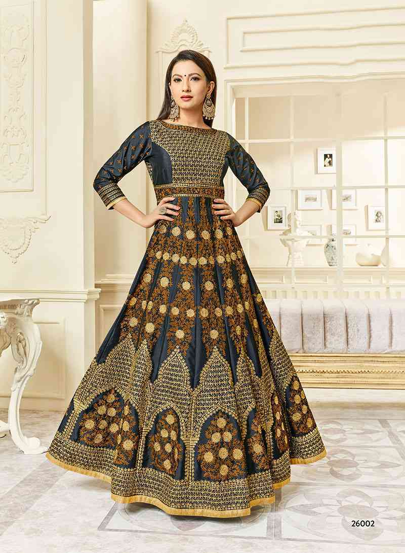 Arihant Hayat Anarkali Catalog  Raw Silk Heavy