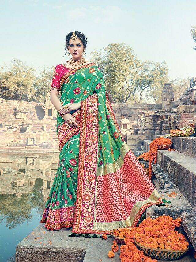 Orange Designer Sarees